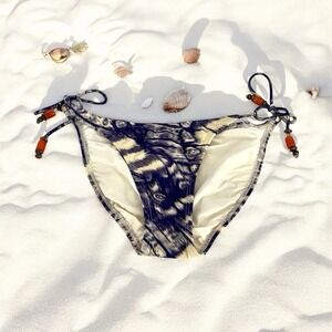 VIX Full Bikini Bottom Naomi Sz L Tie-Side Swimwear By Paula Hermanny Periwinkle